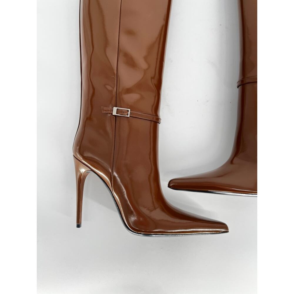 Saint Laurent Vendome 110 Knee High Stiletto Boots Honey - US 8 (EU 38) - Picture 4 of 11